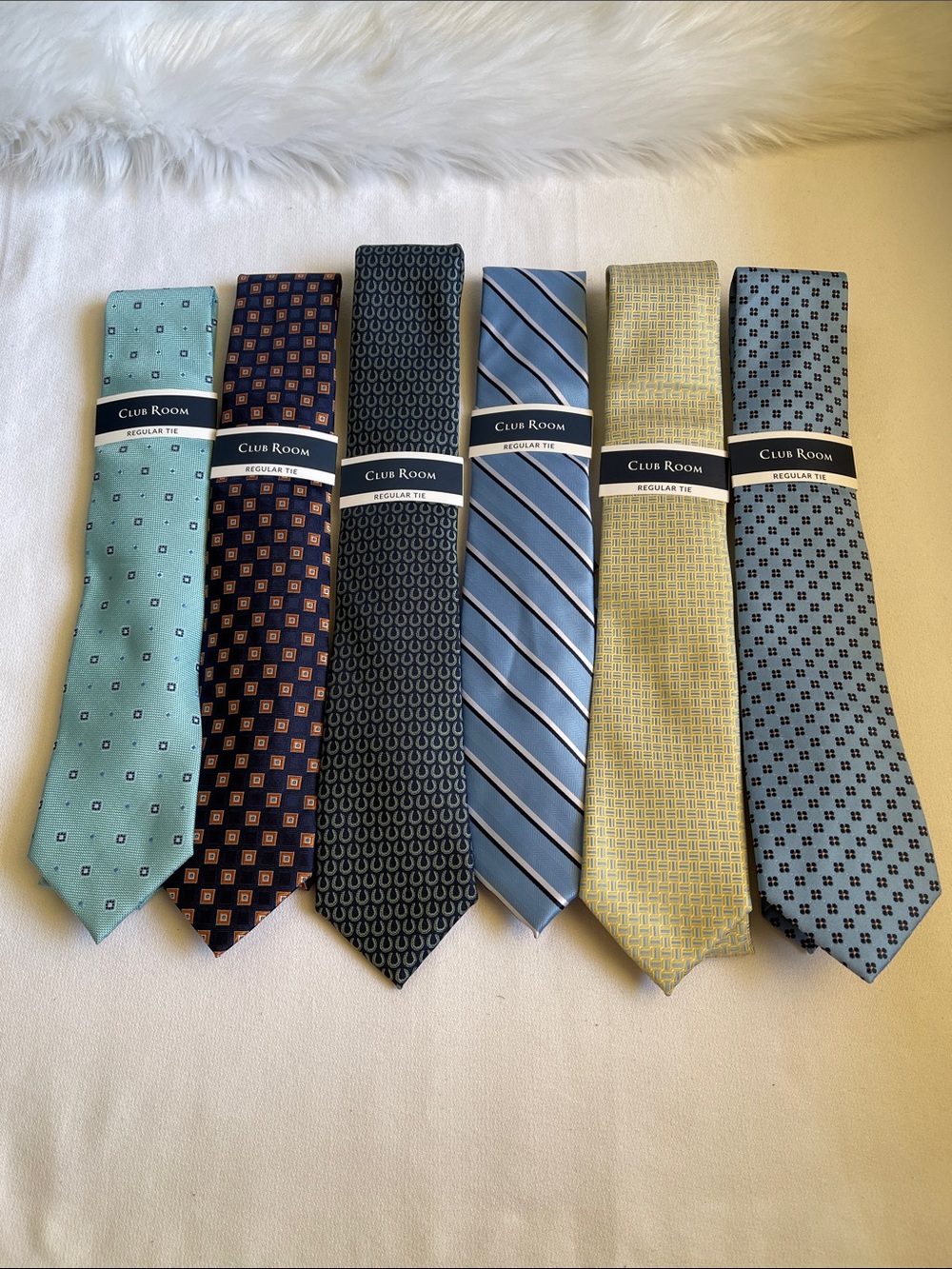 Club Room Men’s Set of 6 Neck ties. Brand New With Tags.
